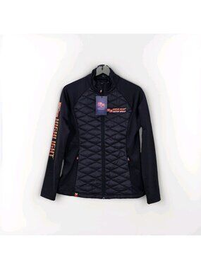 NWT Stormtech Women S Black Hybrid Quilted Jacket Highlight Motor Group Zip Edgy